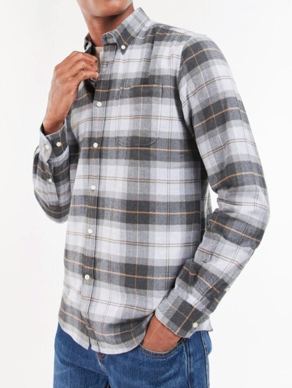 Barbour Kyeloch Tailored Plaid Flannel Long Sleeve Shirt